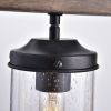 Chandelier Dimmable Rectangle With Wrought Iron Accents