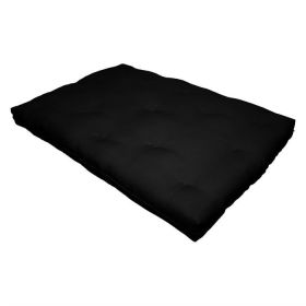 Futon Mattress in Black Full size 8-inch Thick Cotton Poly