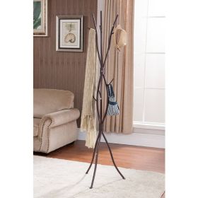 Coat Rack with Multiple Hooks in Bronze