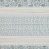 72 x 72-in Cotton Shower Curtain with Teal Blue Grey Cream White Paisley Pattern