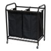 Laundry Hamper Cart With 2 Black Sorter Bags