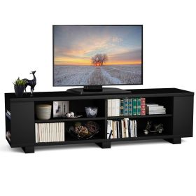 Entertainment Center in Black Wood Finish