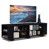 Entertainment Center in Black Wood Finish