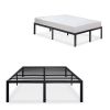 Platform Bed Frame California King Heavy Duty 18-inch High Rise Metal