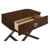1-Drawer End Table Nightstand with X Legs