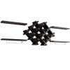 Wine Rack Set with Storage Shelves Black 5 Piece Wall Mounted