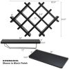 Wine Rack Set with Storage Shelves Black 5 Piece Wall Mounted