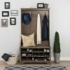 Shoe Cubby Coat Rack Entryway Hall Grey