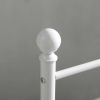 Bed Frame With Headboard And Footboard Full Size White Classic Metal Platform