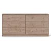 6 Drawer Double Dresser in Oak