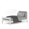 Pine Wood Platform Bed Frame in White