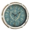 Wall Clock 17-inch Nautical Blue Vintage Style