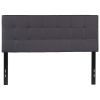 Headboard Full size Upholstered Panel Dark Grey Fabric Linen