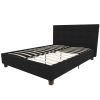 Bed with Headboard Upholstered Platform