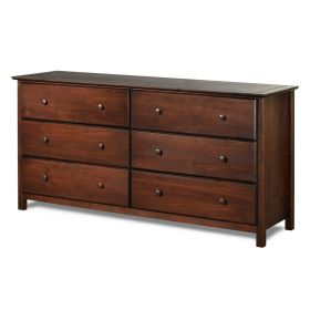 6 Drawer Dresser in Cherry Finish