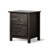 2 Drawer Nightstand Pine Wood