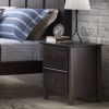 2 Drawer Nightstand Pine Wood
