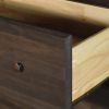 6 Drawer Solid Pine Wood Dresser in Espresso Finish
