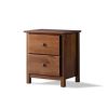 2 Drawer Nightstand In Walnut Finish