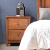 2 Drawer Nightstand In Walnut Finish