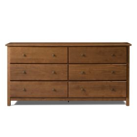 6 Drawer Dresser In Walnut Finish