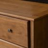 6 Drawer Dresser In Walnut Finish