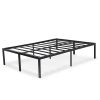 Platform Bed Frame King 18-inch High Rise Heavy Duty Black Metal