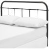 Headboard with Rounded Corners King Size Vintage Dark Brown Metal