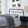 Headboard with Rounded Corners King Size Vintage Dark Brown Metal