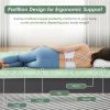 King size 3-inch Thick Green Ergonomic Breathable Air Foam Mattress Topper