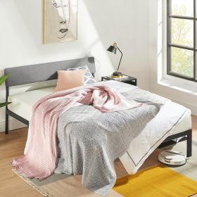 Headboard Platform Bed Wooden Slats