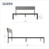 Headboard Platform Bed Wooden Slats