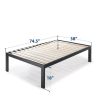 Bed Frame Wooden Slats Metal Platform