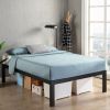 Bed Frame Wooden Slats Metal Platform