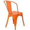 Dining Chairs Set of 4 Indoor Outdoor Orange Metal Stacking Bistro