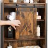 Over The Toilet Sliding Barn Door Storage Cabinet Cupboard