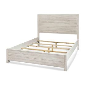 Platform Bed Off White Queen FarmHouse