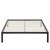 Platform Bed Frame with Wood Slats Queen size Steel Metal