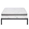 Platform Bed Frame with Wood Slats Queen size Steel Metal