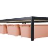 Platform Bed Frame with Wood Slats Queen size Steel Metal