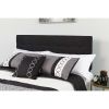 Panel Headboard Queen size Modern Black Fabric Upholstered
