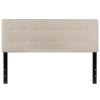 Headboard Queen size Beige Taupe Fabric Upholstered Panel