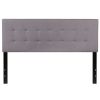 Headboard Queen size Modern Light Grey Fabric Upholstered Panel
