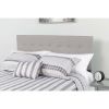 Headboard Queen size Modern Light Grey Fabric Upholstered Panel