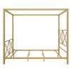 Canopy Bed Frame with Headboard and Footboard Queen Size