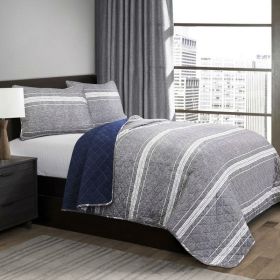 Reversible Quilt Coverlet Bedspread Set