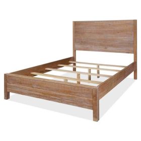 Queen Rustic Solid Pine Platform Bed