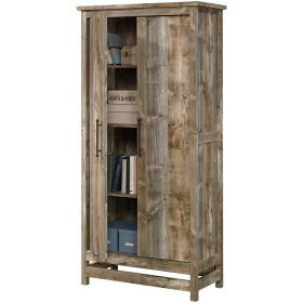 Storage Cabinet Wardrobe Armoire in Rustic Wood Finish Farmhouse