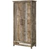 Storage Cabinet Wardrobe Armoire in Rustic Wood Finish Farmhouse