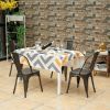 Dining Chairs Set of 4 Indoor Outdoor Black Metal Stacking Bistro